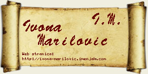 Ivona Marilović vizit kartica